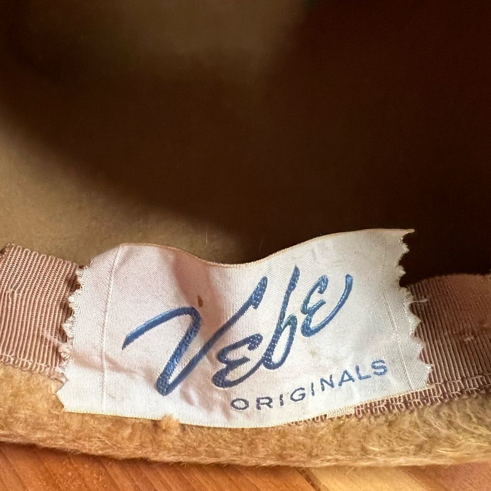 Vintage Vebe Stylish Tan  Fur Fedora Hat - Picture 2 of 6